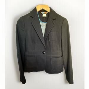 J Crew Women’s Wool Blazer Size 4 Short Navy Cinch‎ Waist